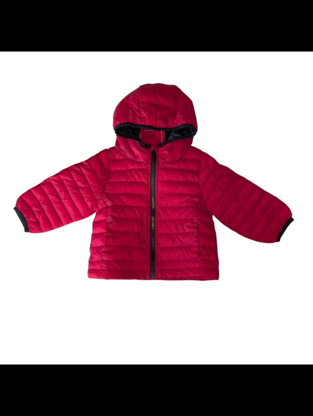 Kids Red Puffer Hooded Jacket | Size: 12 Months